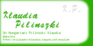 klaudia pilinszki business card